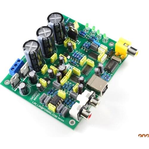 CS4398 CS8416IC DAC Board with USB Coaxial 24/192K Decoder Board AC 15V LJM