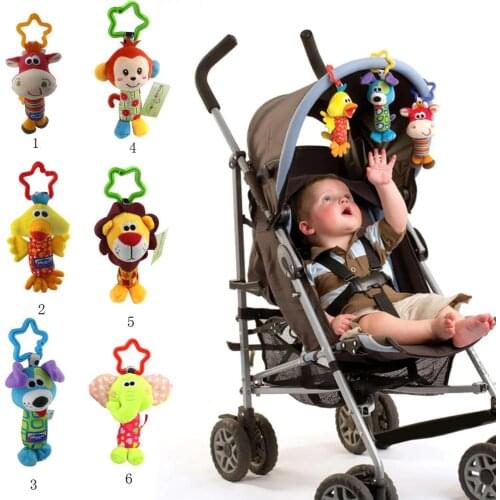 Baby Rattles & Mobiles Cute Tinkle Baby Hanging Rattles Puppet Handbells Crib Stroller Toy Cow