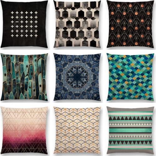 Exotic Prints Gorgeous Geometric Pattern Beautiful Elegant Stripes Pretty Texture Cushion Cover Decor Sofa Throw Pillow Case