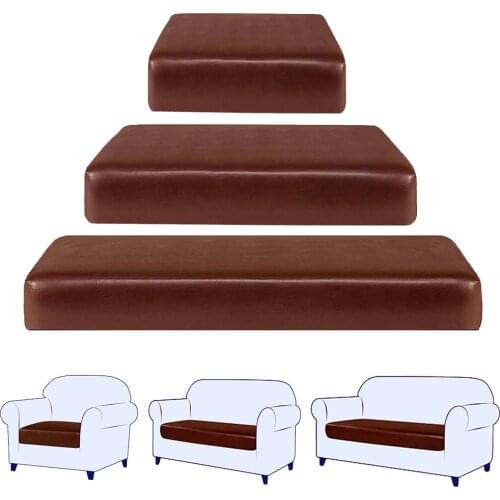 Elastic PU Leather Sofa Cushion Slipcover Waterproof Couch Loveseat Seat Protect