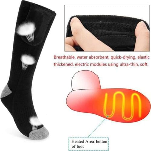Electric Heated Socks Rechargeable 2200mah Foot Warmer Thermal Sock Heated Socks 3 Heating Set Rechargeable Battery
