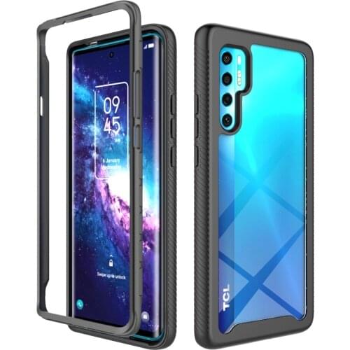 Hybrid TPU Bumper Dual-Layer Rugged Case For TCL 20 Pro Cases Crystal Phone Cover For TCL20 Pro 20S Clear Protective Cover