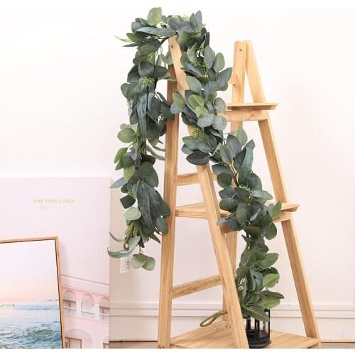 Artificial Eucalyptus Vines Wall Decor Fake Silk Eucalyptus for Wedding Party Home Greenery Ivy Artificial Plants