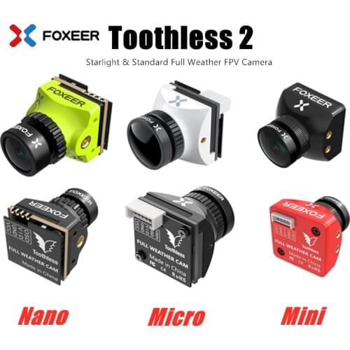 Foxeer Mini/Micro/Nano Toothless 2 StarLight 1200TVL PAL/NTSC 4:3 16:9 FPV OSD Camera Natural Image For RC FPV Racing Drone