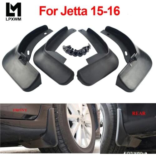 Set Molded Mud Flaps For Volkswagen VW Jetta Sedan 2015 2016 2017 Mudflaps Splash Guards Front Rear Mud Flap Mudguards Fender