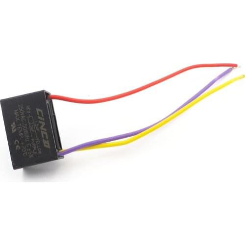 CBB61 1.5uF+2.5uF 250V 3 wires Motor Run Capacitor electrical fan 3 Speed electric fanners Electronic Fan Regulator Cable 250VAC