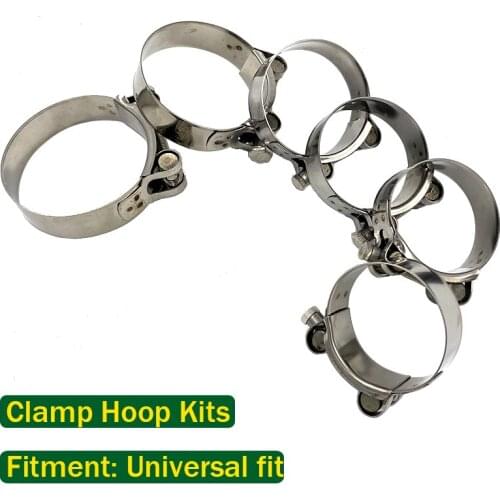 Beautiful Universal Clamp Hoop Kits 304 Stainless Steel Motorcycle Muffler Silencer Exhaust Pipe Mounting Clamp Clip 32-85mm