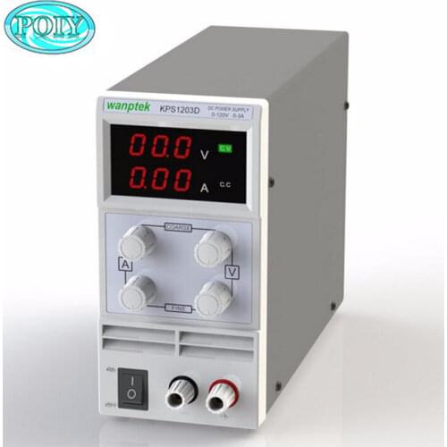 Wanptek 120V 3A Lab DC Power Supply Adjustable LED Display Switching Regulator KPS1203D For Phone Repair Rework 110v - 220v