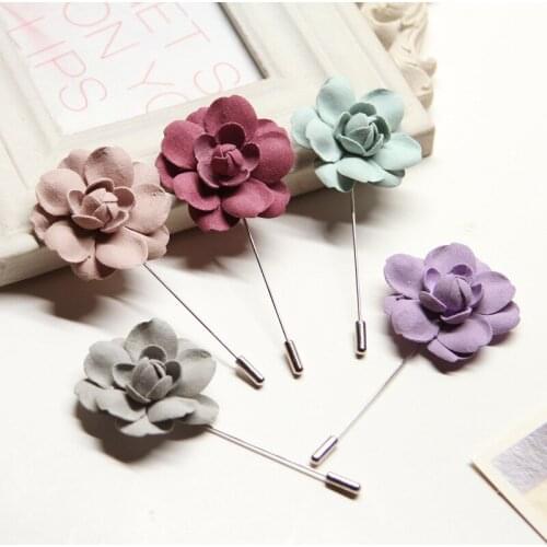 Fashion Jewelry Brooch 5 Colors Wholesale Brooch 5Pcs/Lot Handmade Brooches For Women Flower Brooch Men Lapel Pin In Brooches