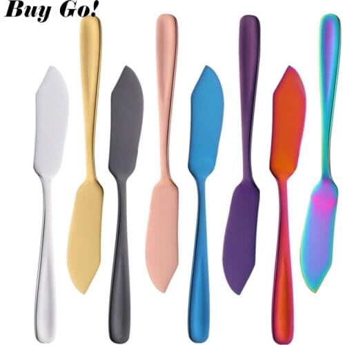 10PCS Butter Knife Food Grade 304 Stainless Steel Dessert Jam Spreaders Cream Cheese Knife Western Cutlery Breakfast Tool Xmas
