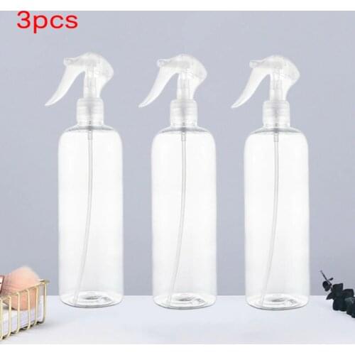 3pcs 500ML Transparent Empty Spray Bottle Cleaning Trigger Hand Water Spray Bottle Refillable Cosmetics Atomizer Garden Tools