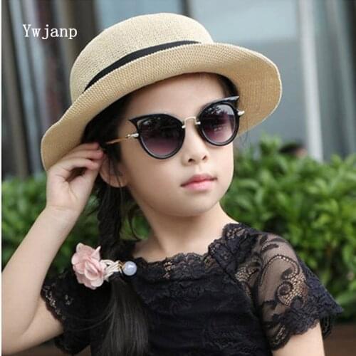 Ywjanp Children Sunglasses Boys Girls Cute Cat Eye Sun Glasses Kids Glasses Classic Brand Eyeglasses For Child oculos UV400