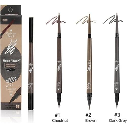 Music Flower Waterproof Eyebrow Pencil Tattoo Eyebrow Pen Sketch Liquid Eyebrown Soap Brows Enhancer Eyelashes Makeup Brushes