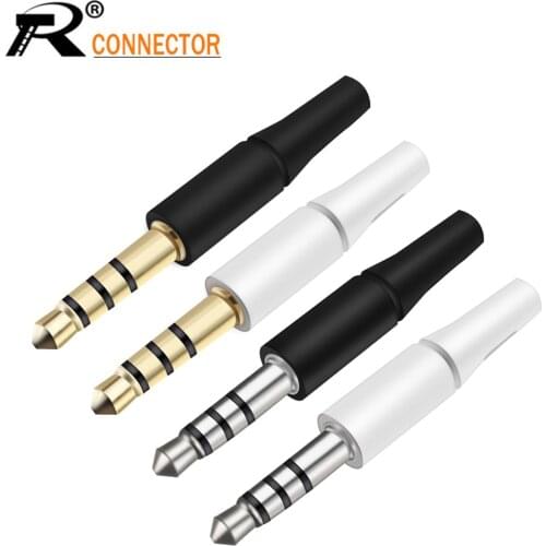 10pcs Outlet 17mm/14mm Jack 3.5mm Stereo 3 Pole Male Jack for DIY Headset Earphone or Used for Repair Earphone Gold/Nickle plate