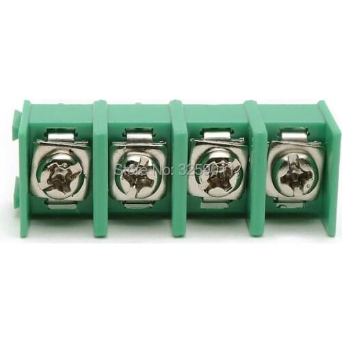 1PCS KF 8500 Green Copper 4Pin Screw Terminal Block Connector 300V 20A Fence Type Connection 8.5 MM PCB Terminal Split Joint
