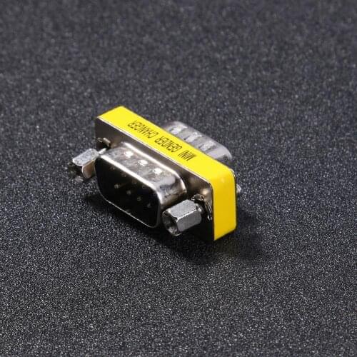 2pcs DB9 Male to Male Adapter Gender Changer Serial RS232 Coupler Straight Converters Connectors