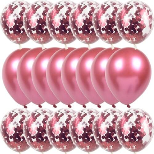 20Pcs Gold Confetti Balloons Set Metal balloon Birthday decor Kids Party Wedding Decoration Wedding Anniversary globos Metallic