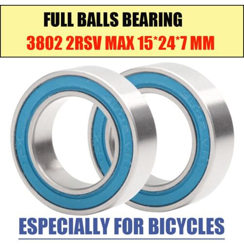 3802-2RS MAX Bearing 15*24*7mm ( 1 PC ) Double Row Full Balls Bicycle Suspension Pivot Repair Parts 3802 2RS Ball Bearings