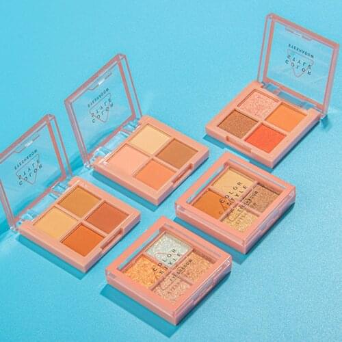 4 Colors Eyeshadow Palette Matte Shimmering Naturally Long Lasting No Smudging Eye Shadow MA