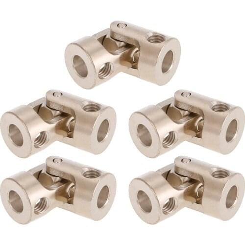 5pcs Stainless Steel 5 to 5mm Full Metal Universal Joint Cardan Couplings for RC Car and Boat D90 SCX10 RC4WD DIY Accessory