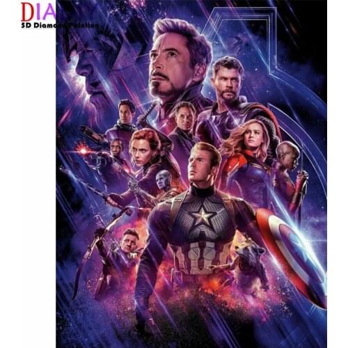 Diy 5D Diamond Painting Cross Stitch Avenger Super Hero Diamond Embroidery Pattern Full Drill Mosaic Home Decor Gift Art