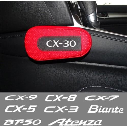 Car soft leather leg pads knee pads seat support Accessories For Mazda CX-30 CX-9 CX-8 CX-7 CX-5 BT-50 Biante Car Accessories