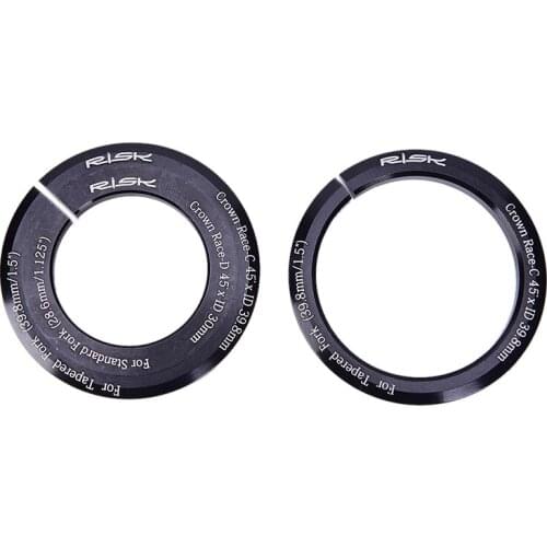 NEW 2.13inch Bike Headset Base Spacer Crown Race Bike Headset Washer Bicycle Parts 1.5inch 45 degree Tapered Fork Straight Fork