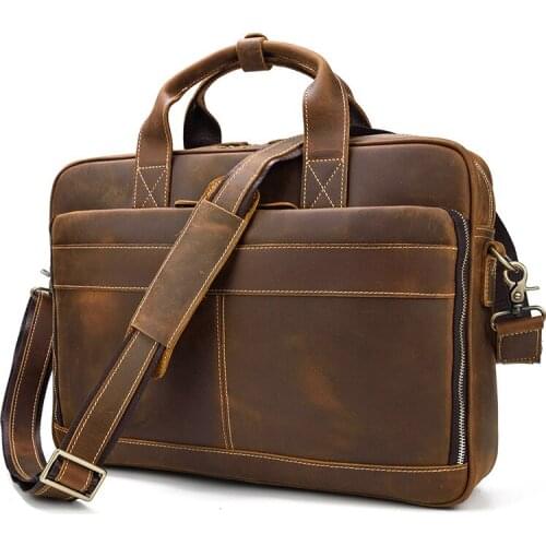 Free Shipping,Brand mens Oil immersed cowhide handbag.genuine leather business briefcase,quality casual bag.laptop bag gift