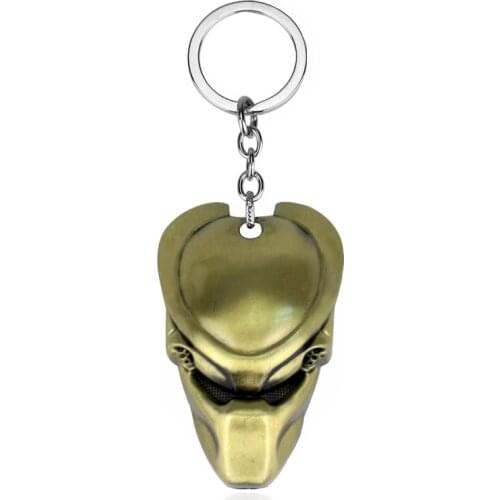 Dongsheng Movie Jewelry Aliens Predator AVP Keychain Mask Pendants Key Chain Key Ring for Man Hip Hop Trinket