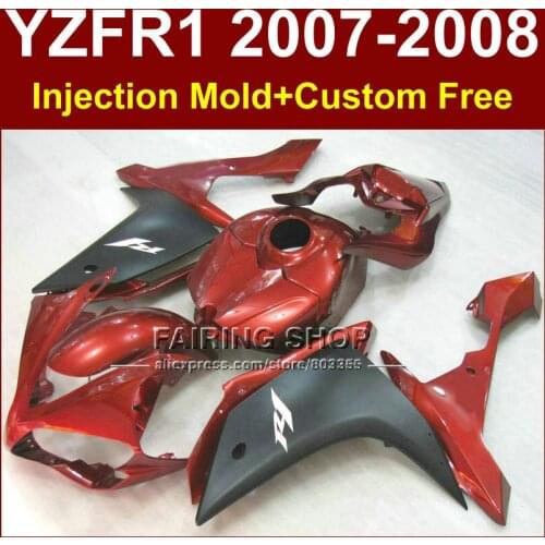 Brand motorcycle fairings for YAMAHA YZFR1 2007 2008 Injection bodywork YZF R1 YZF1000 YZF 1000 07 08 red body parts