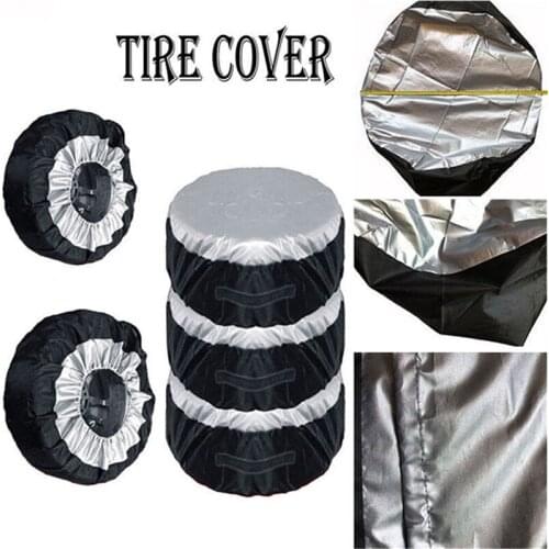 1PCS 13-19inch Tire Cover Case Car Spare Tire Cover Storage Bags Carry Tote Polyester Tire For Cars Wheel Protection Covers