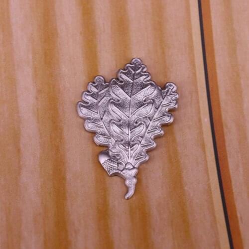 Oak leaves enamel pin WWII German jewelry