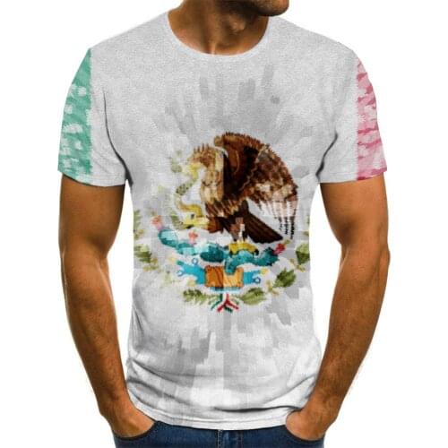 Giyu Brand Mexico T-shirt Men Animal Tshirt Printed Eagle T-shirts 3d National Flag Shirt Print Mens Clothing summer Fashion