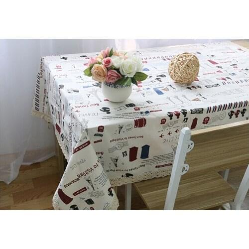 Hot Sale Cotton&Linen Tablecloth Toalhas De Mesa Bordada Table Cover Party Decoration Home Textile Dining Table Cloth