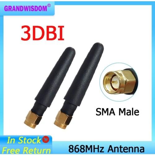 868MHz 915MHz Antenna lora 3dbi SMA Male Connector GSM 915 MHz 868 IOT antena outdoor signal repeater antenne waterproof Lorawan