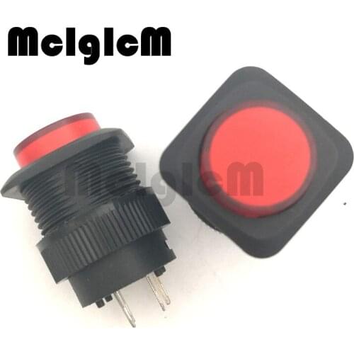 Push Button Switch 4 pins 3A 250V AC Self-resetting Self-locking On-off With Led Red light