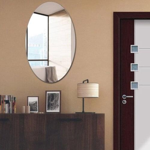 Creative Acrylic Decorative Mirror Wall Stickers Mirror Stick On Tile Wall Waterproof Self Adhesive Distorting Mirror DIY Decor