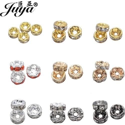 JUYA 50pcs/lot 6mm Round Crystal Beads for Bracelet Pendant Necklace Jewelry Making Accessories Wholesale Lots Bulk PR0006