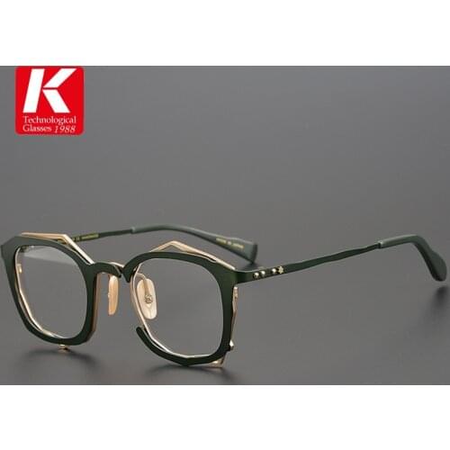 IP Titanium Retro Optical Eyeglasses Hand Made Japan Men Myopia Prescription Glasses Frame Brand Designer Women Square Eyewear