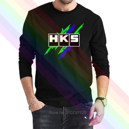 Newest 2020 Summer HOT Deals Basic Tee Shirt Brand Car Auto HKS Solid Logo 100% Cotton Casual T Shirt Homme Tops Tees S-4XL