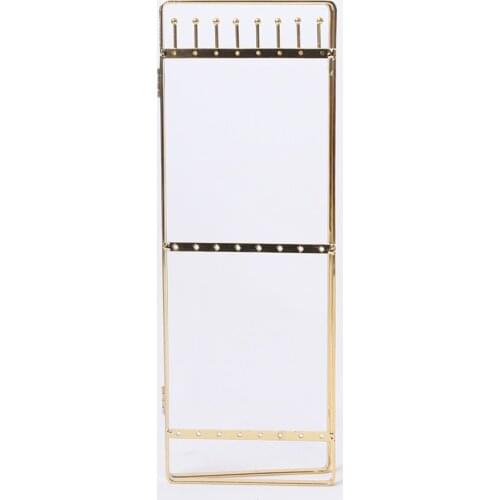 2-Panel Jewelry Organizer Earrings Necklace Hanger Display Jewelry Holder