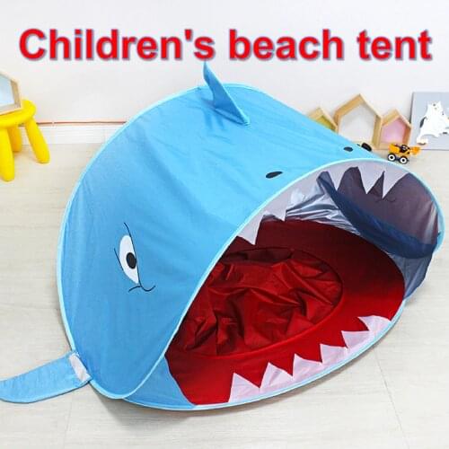 Beach Tents Children’s Tent Baby UV-protecting Sunshelter Sea Ocean Pool Portable Sunshade Tent Kids Shark Tent Beach Holiday