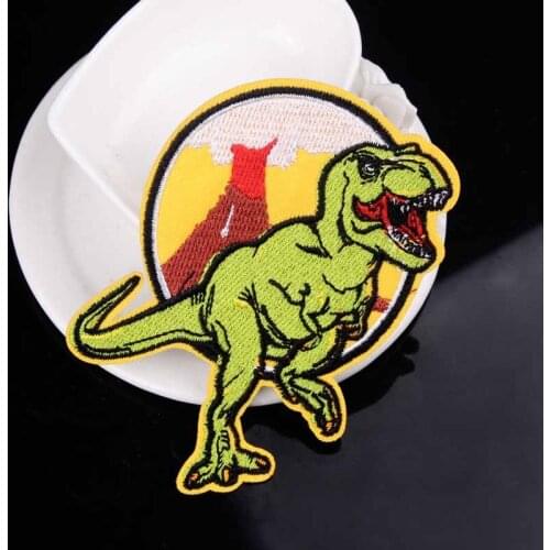 Iron On Patches Jurassic Park Patch On Clothes Embroidered Patches For Clothing Dinosaur Patch Sew On Garment Apparel Accessory