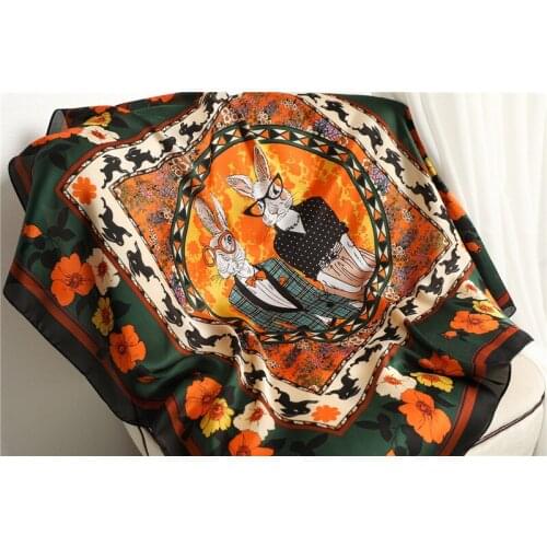 Spring and autumn lady Beach silk scarf New style headscarf women fashion printing large square scarf Luxury Travel Shawl FJ500