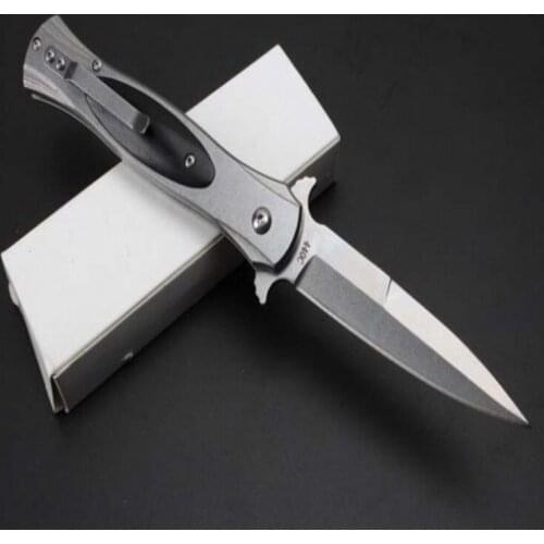 Stone Wash Folding Knife 8Cr14Mov Balde Stainless Steel+Ebony Handle Pocket Survival Kitchen Camp Hunt Utility Outdoor EDC Tool