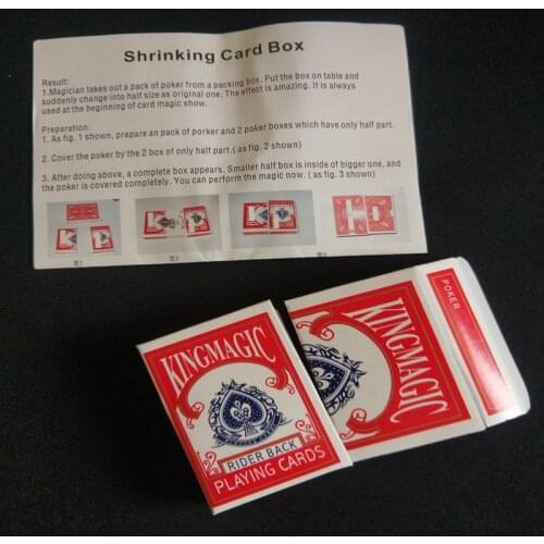 Shrinking Card Box Magic Tricks,Stage Magic Props Card Box Magia Mentalism,Close Up,Accessory,Comedy Toys Magician Card Magic
