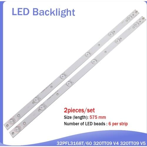 LED backlight for Ph ilips 32PFK4109/12 32PFL5708/F7 320TT09 V4 V5 V6 TPV TPT315B5 TPT315135-EuJFFA TPT315B5- DXJSFE REV.S1E