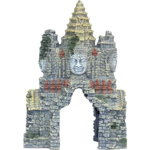 Cambodian Erawan Aquarium Decorations Large Fish Tank Ornament Temple 9"