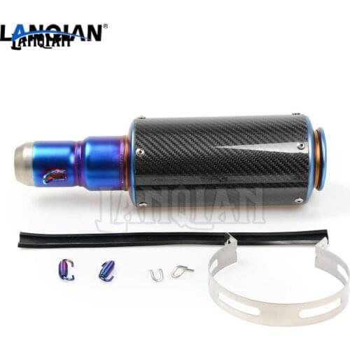 Universal Carbon Fiber Motorcycle Scooter Modified Exhaust Muffler Pipe For KAWASAKI Z1000 Z800 Z750 Z650 H2 ZRX 250SL ZX6R