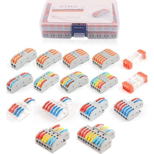 Boxed Quick wire Cable Splitter connector 2/3/4/5 pin SPL compact cconnection push-in terminal block 2in4/6out 3in 6/9out